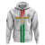 Custom Burkina Faso Football Zip Hoodie Grunge Style