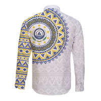 Cape Verde Long Sleeve Button Shirt African Tribal Pattern