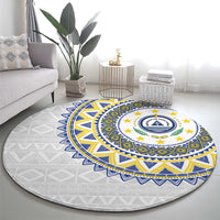 Cape Verde Round Carpet African Tribal Pattern