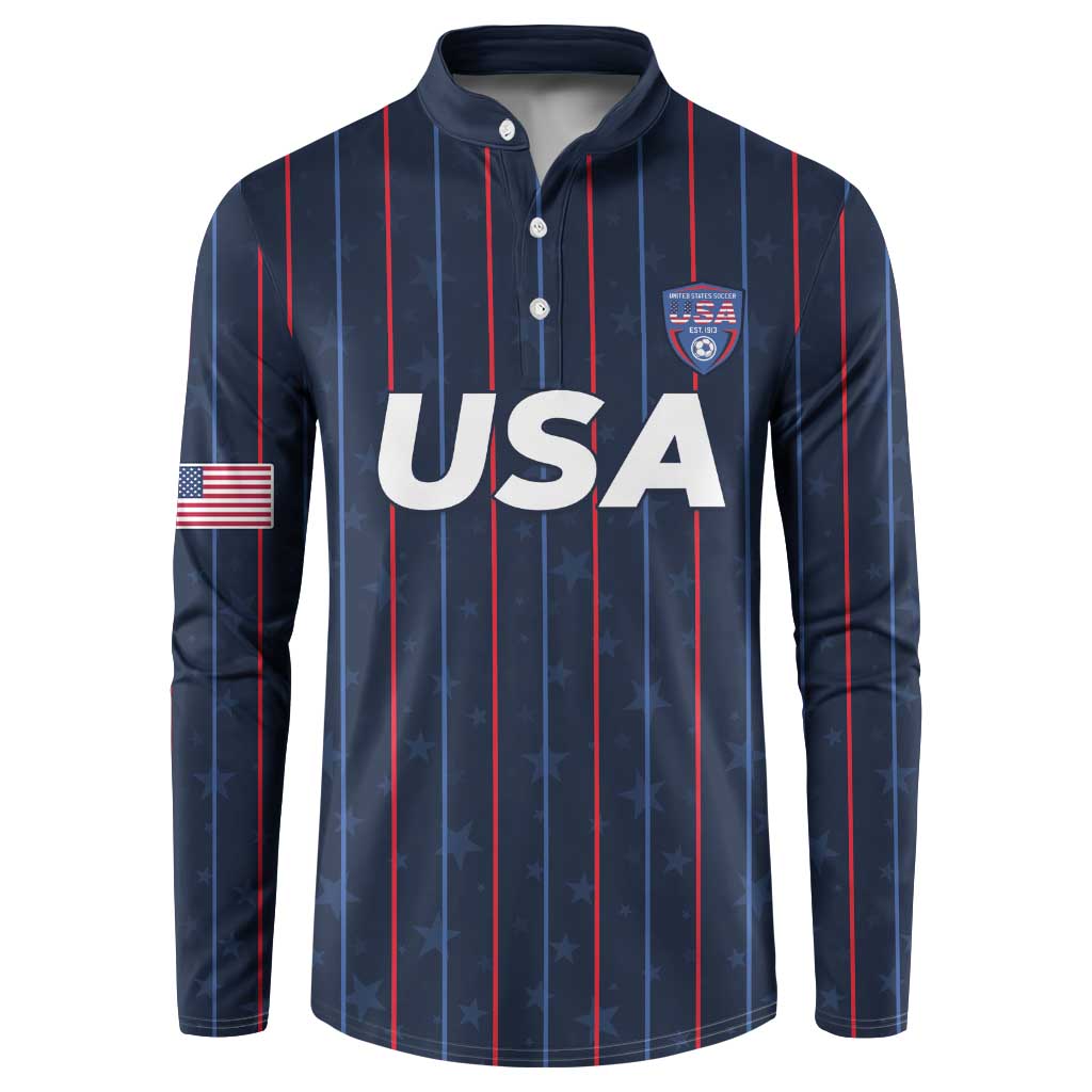 Custom USA Soccer 2026 Button Sweatshirt Stars and Stripes Take the Field