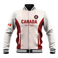 Custom Canada Soccer 2026 Baseball Jacket True North Takes the Pitch - White