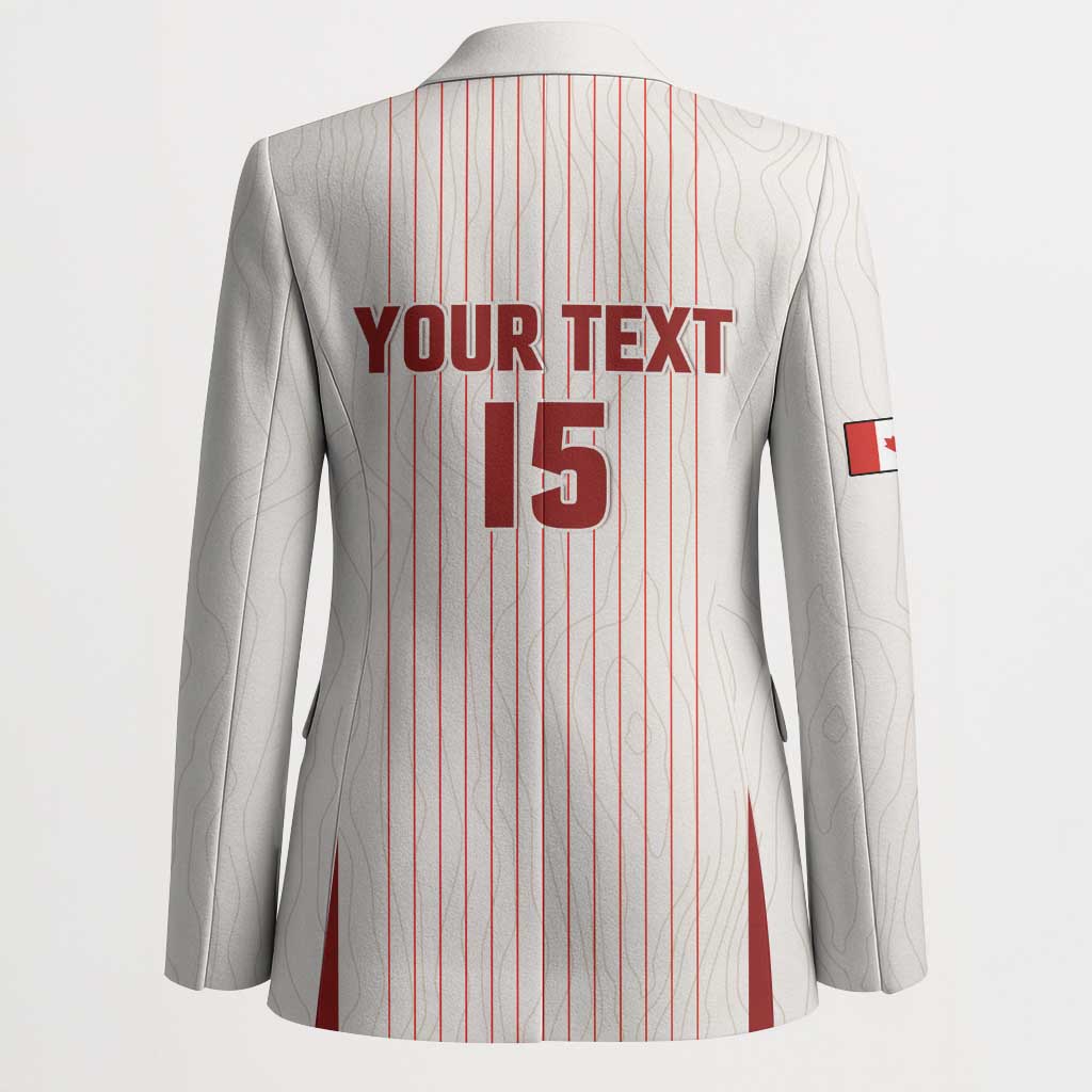 Custom Canada Soccer 2026 Blazer True North Takes the Pitch - White