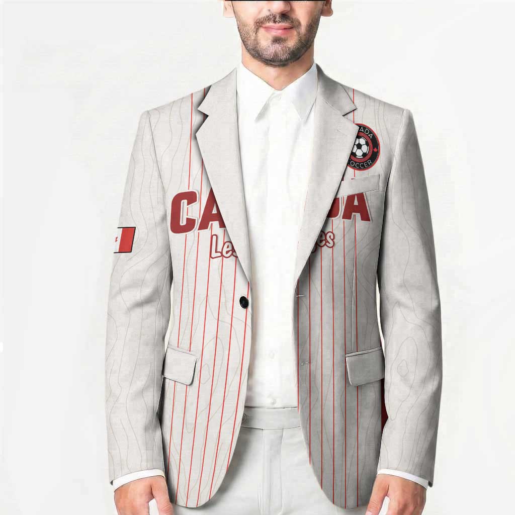 Custom Canada Soccer 2026 Blazer True North Takes the Pitch - White