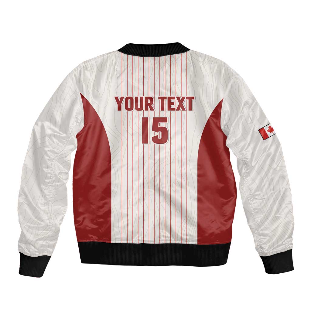 Custom Canada Soccer 2026 Bomber Jacket True North Takes the Pitch - White