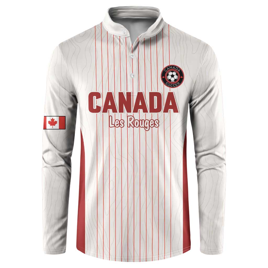 Custom Canada Soccer 2026 Button Sweatshirt True North Takes the Pitch - White
