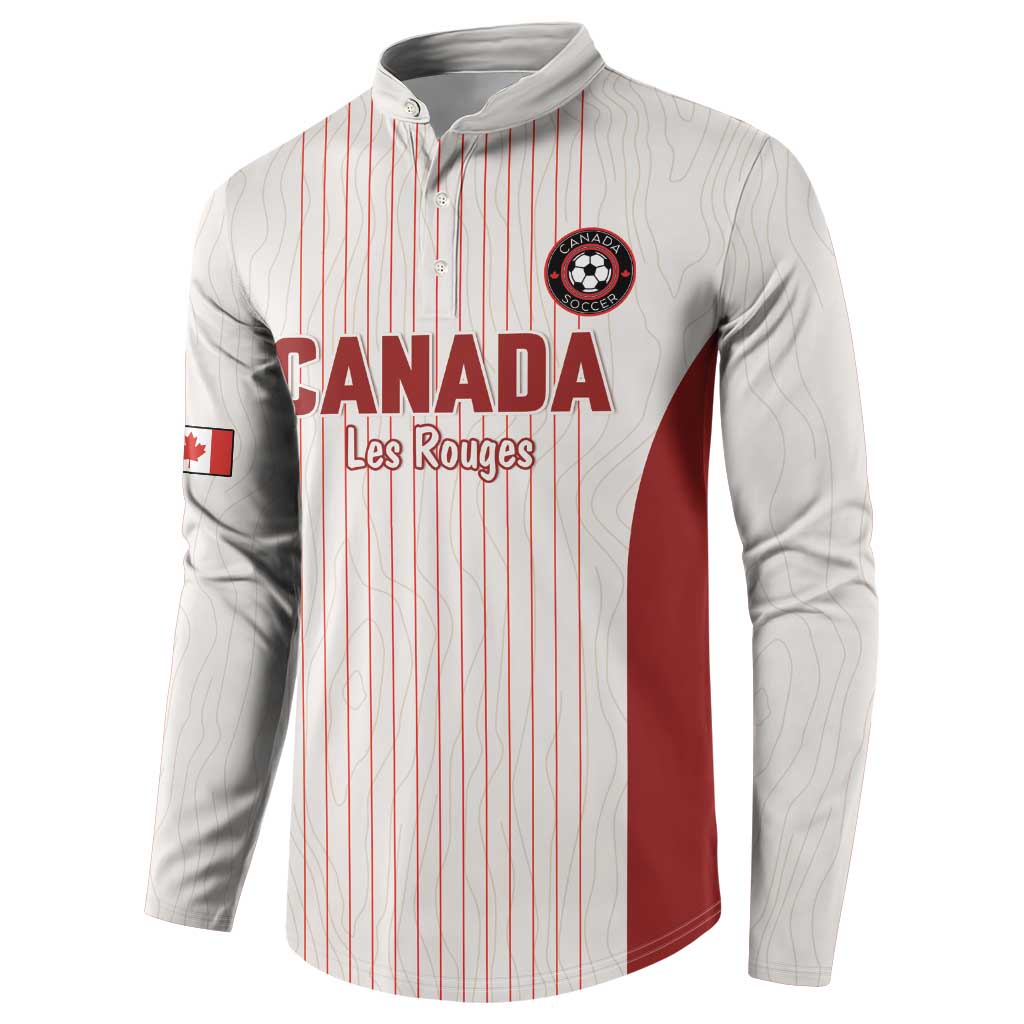 Custom Canada Soccer 2026 Button Sweatshirt True North Takes the Pitch - White