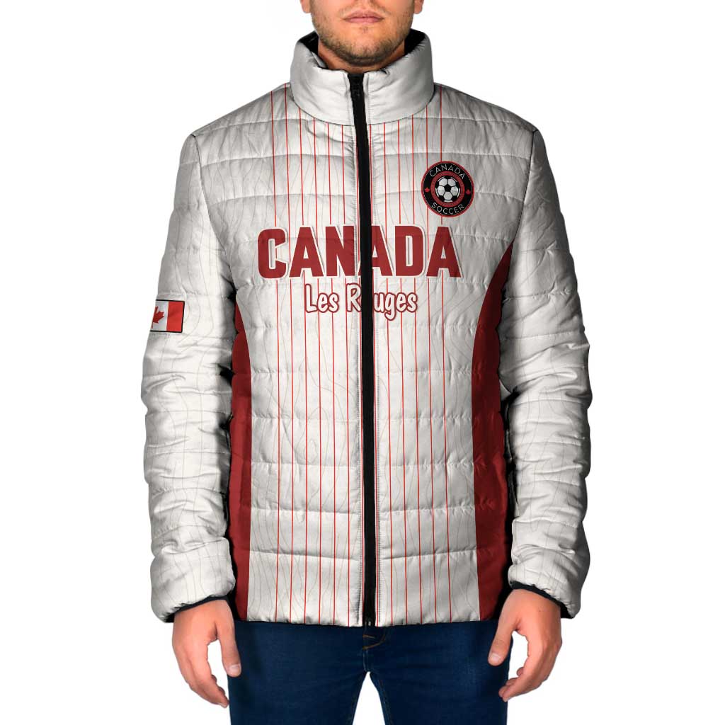 Custom Canada Soccer 2026 Padded Jacket True North Takes the Pitch - White