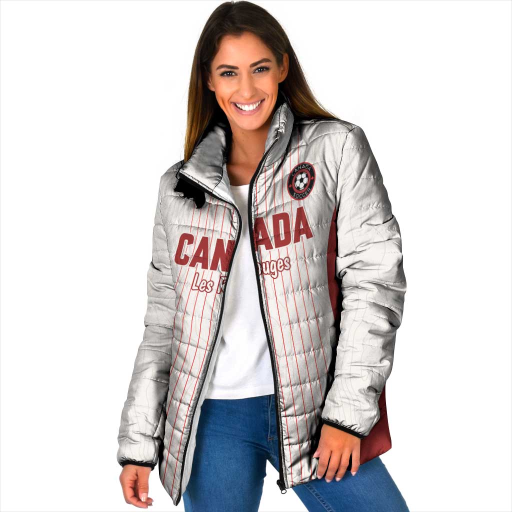 Custom Canada Soccer 2026 Padded Jacket True North Takes the Pitch - White