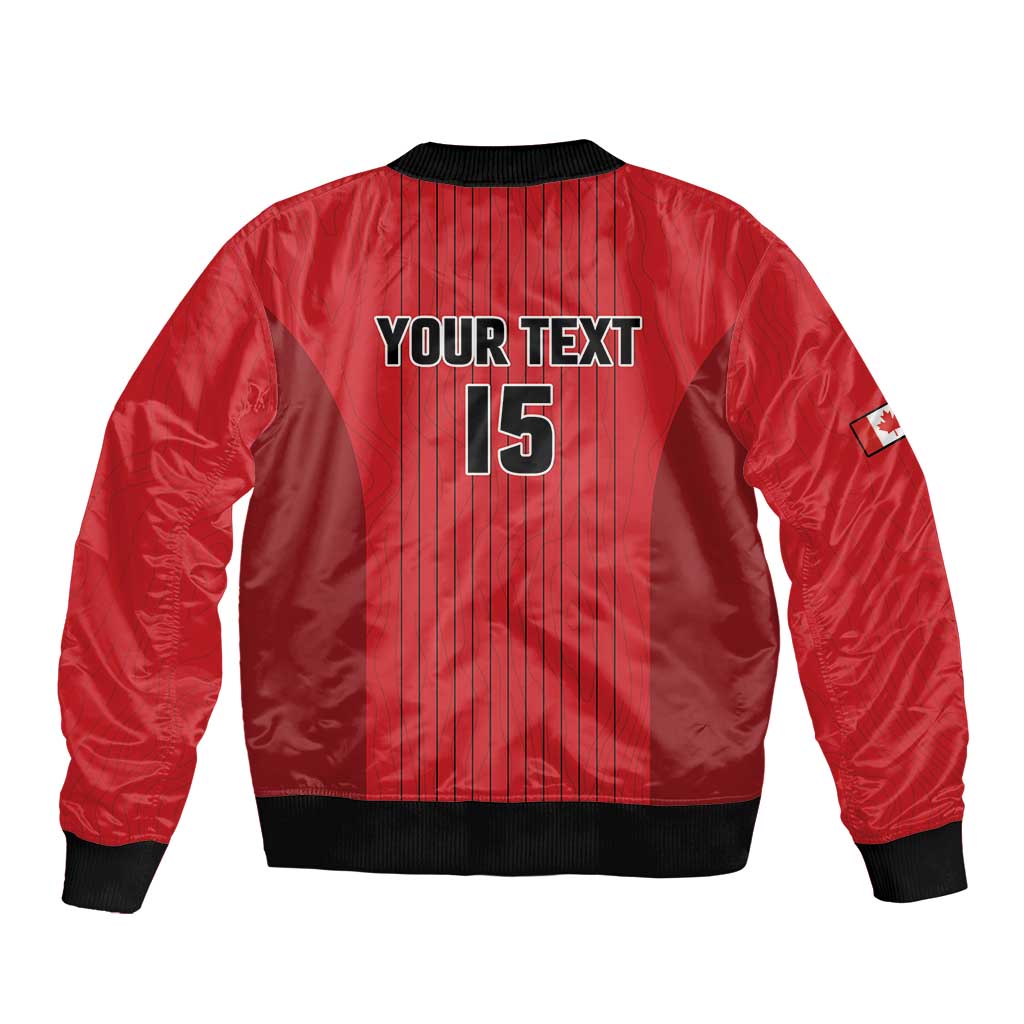 Custom Canada Soccer 2026 Bomber Jacket True North Takes the Pitch - Red