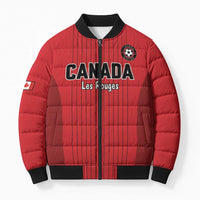 Custom Canada Soccer 2026 Bomber Puffer Jacket True North Takes the Pitch - Red