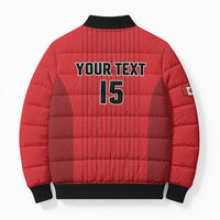 Custom Canada Soccer 2026 Bomber Puffer Jacket True North Takes the Pitch - Red
