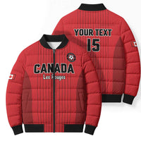 Custom Canada Soccer 2026 Bomber Puffer Jacket True North Takes the Pitch - Red