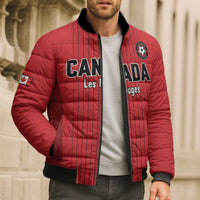 Custom Canada Soccer 2026 Bomber Puffer Jacket True North Takes the Pitch - Red