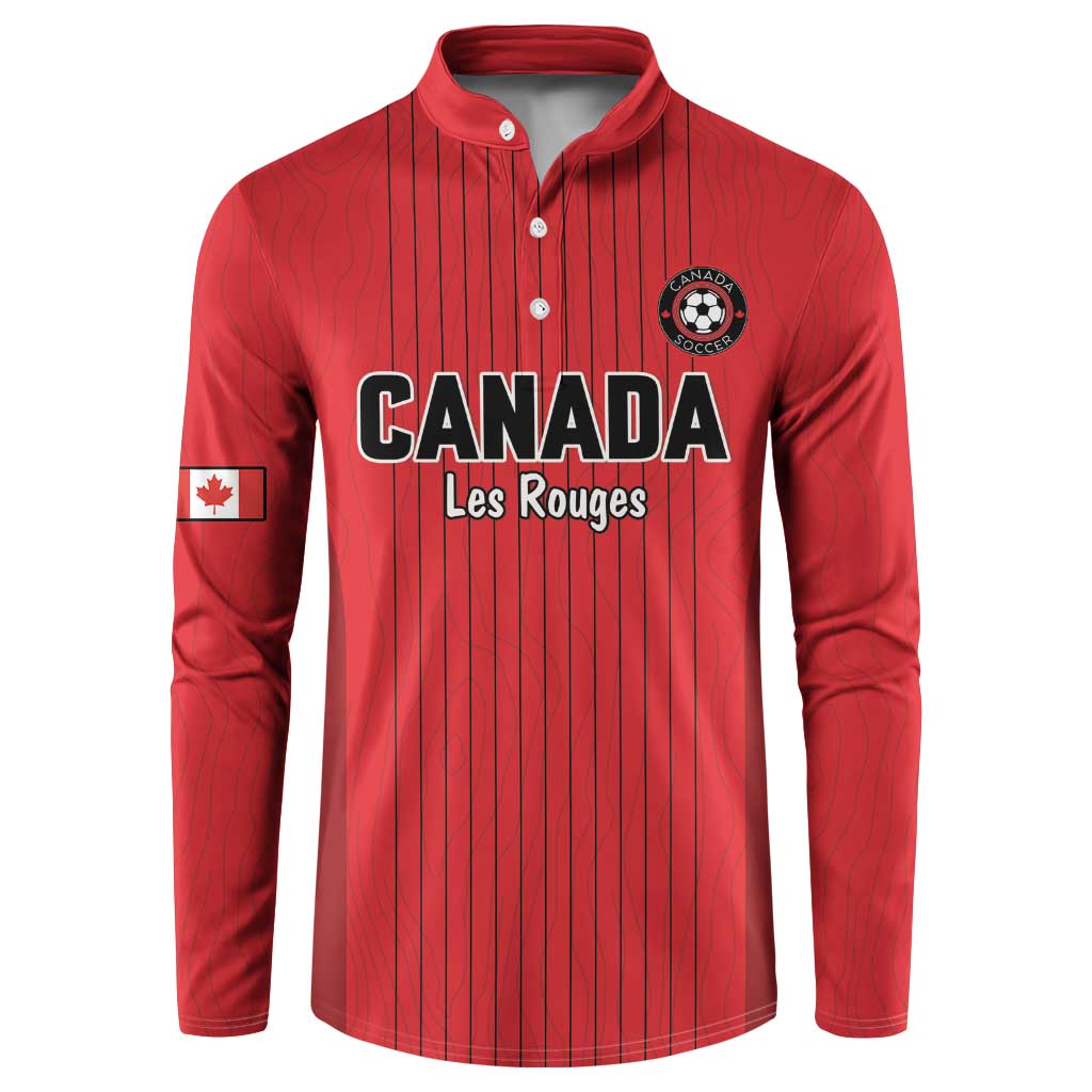 Custom Canada Soccer 2026 Button Sweatshirt True North Takes the Pitch - Red