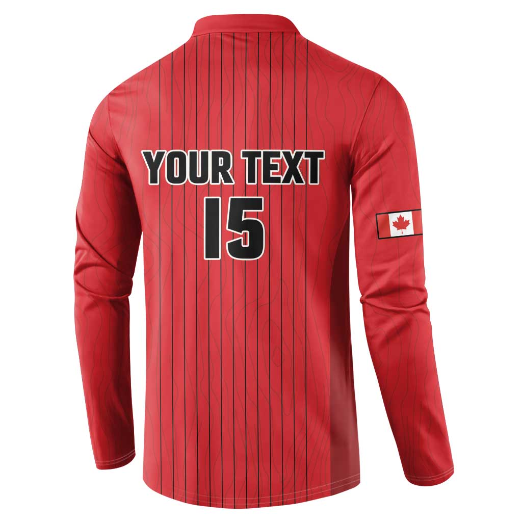 Custom Canada Soccer 2026 Button Sweatshirt True North Takes the Pitch - Red