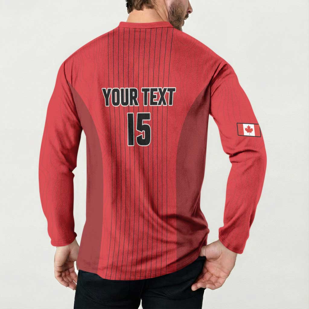 Custom Canada Soccer 2026 Button Sweatshirt True North Takes the Pitch - Red