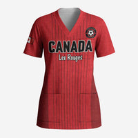 Custom Canada Soccer 2026 Scrub Top True North Takes the Pitch - Red