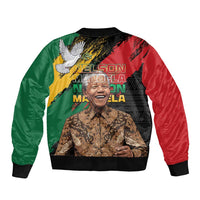 Nelson Mandela International Day Bomber Jacket African Pattern Grunge Style - Wonder Print Shop