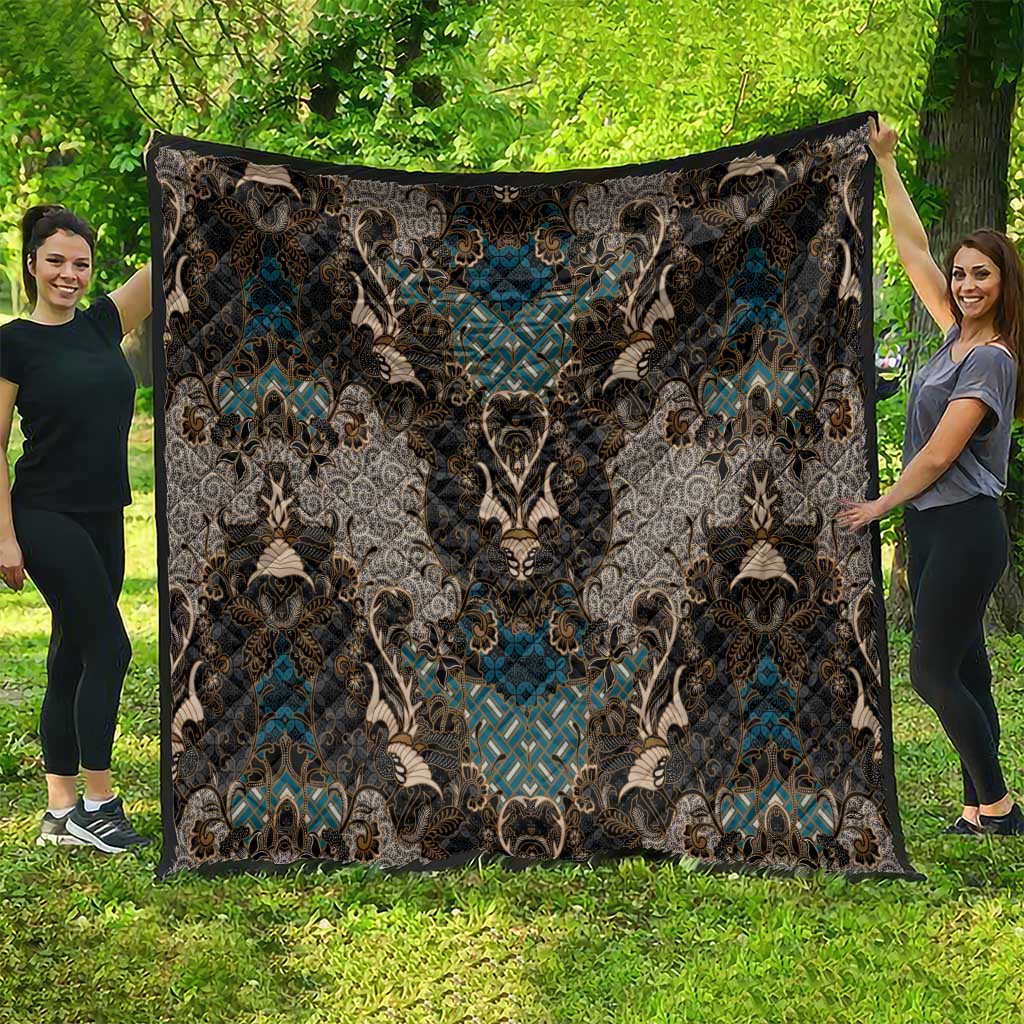 Madiba Nelson Mandela Quilt Indonesia Batik Black - Wonder Print Shop