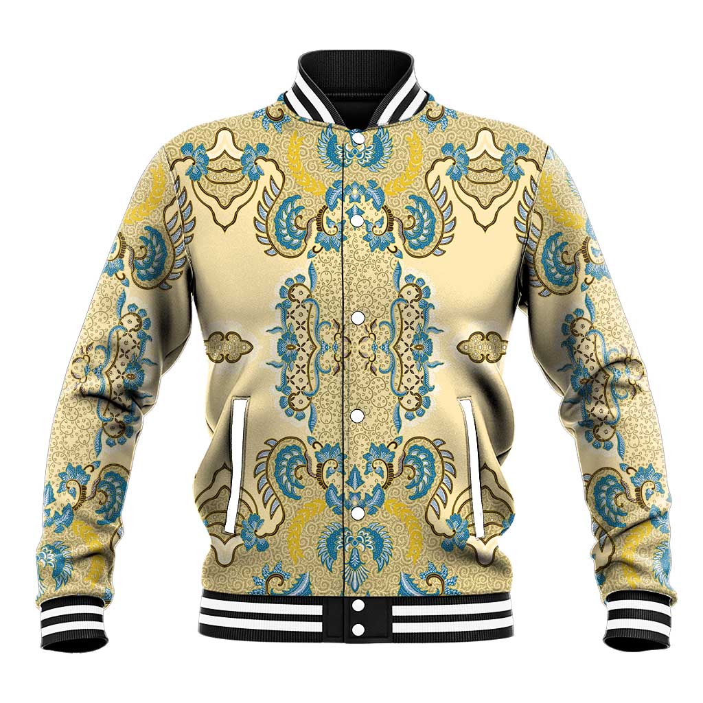 Madiba Nelson Mandela Baseball Jacket Indonesia Batik Yellow Bule - Wonder Print Shop