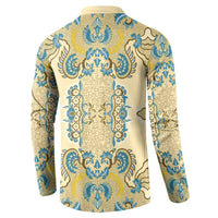 Madiba Nelson Mandela Button Sweatshirt Indonesia Batik Yellow Bule - Wonder Print Shop