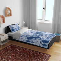 Indonesia Javanese Batik Bedding Set Nelson Mandela Madiba Blue - Wonder Print Shop