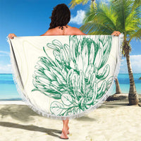 South Africa Cricket Beach Blanket Protea Fire - Wonder Print Shop