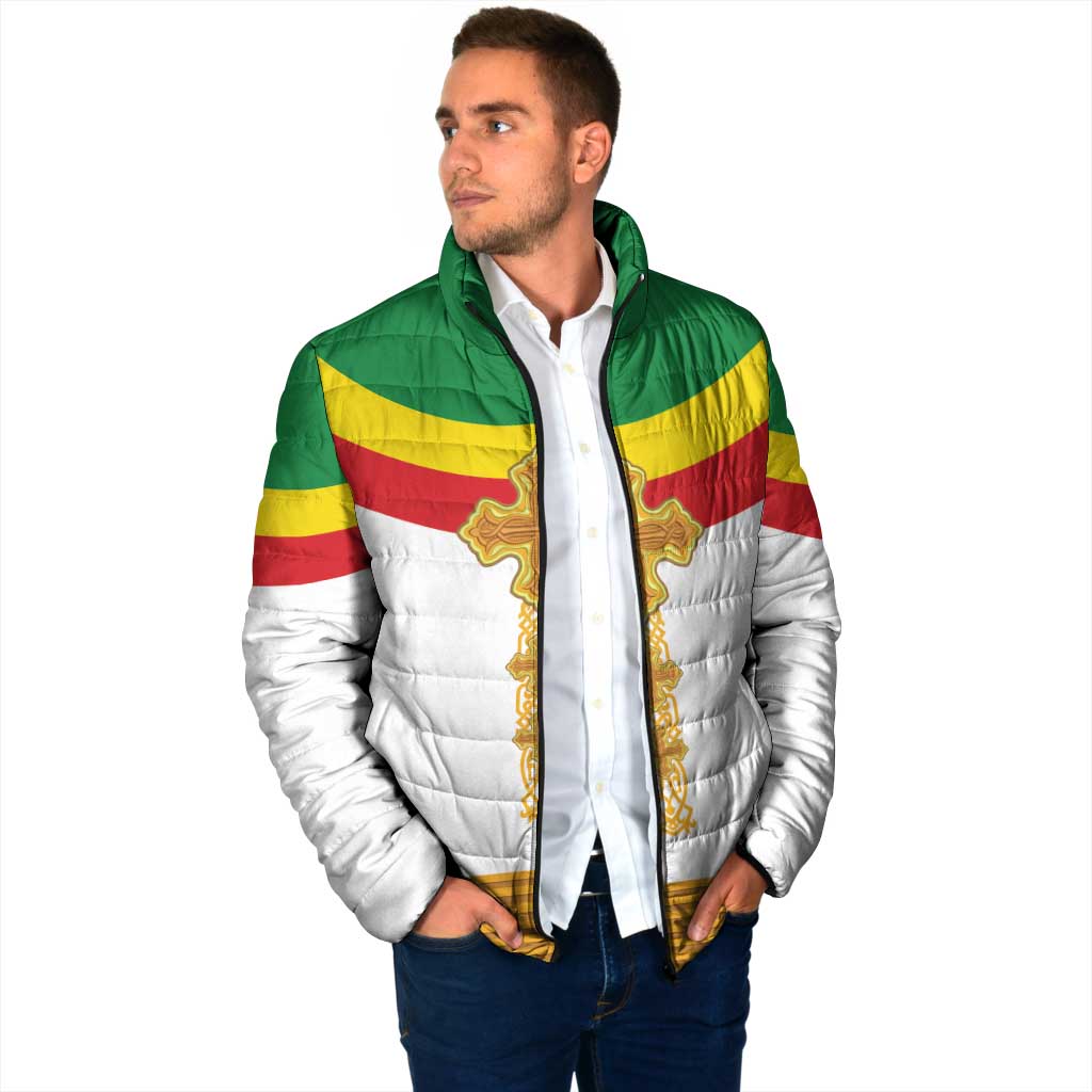 Ethiopia Meskel Padded Jacket Ethiopian Cross - Wonder Print Shop