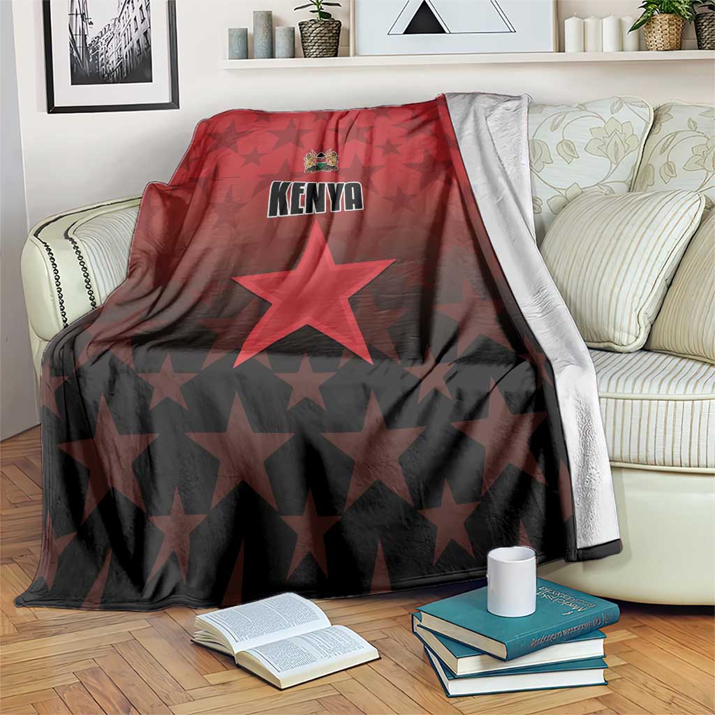 Kenya Football Blanket Go Harambee Stars - Red Jersey - Wonder Print Shop