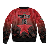 Custom Kenya Football Bomber Jacket Go Harambee Stars - Red Jersey - Wonder Print Shop