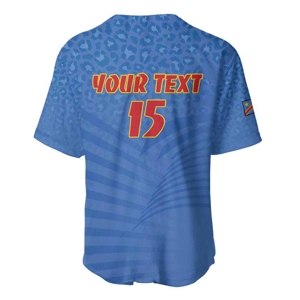 Custom DR Congo Football Baseball Jersey Come On Les Léopards - Wonder Print Shop