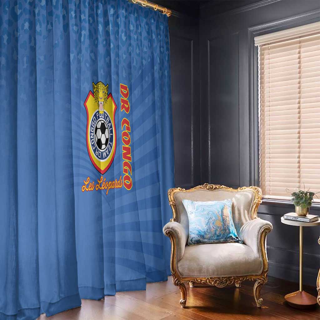 DR Congo Football Window Curtain Come On Les Léopards - Wonder Print Shop