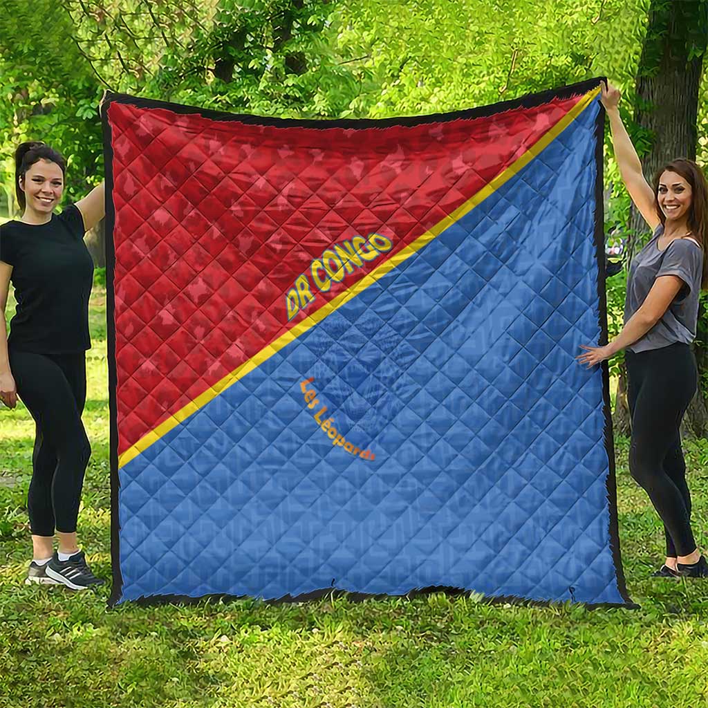 DR Congo Football Quilt Allez Les Léopards - Wonder Print Shop