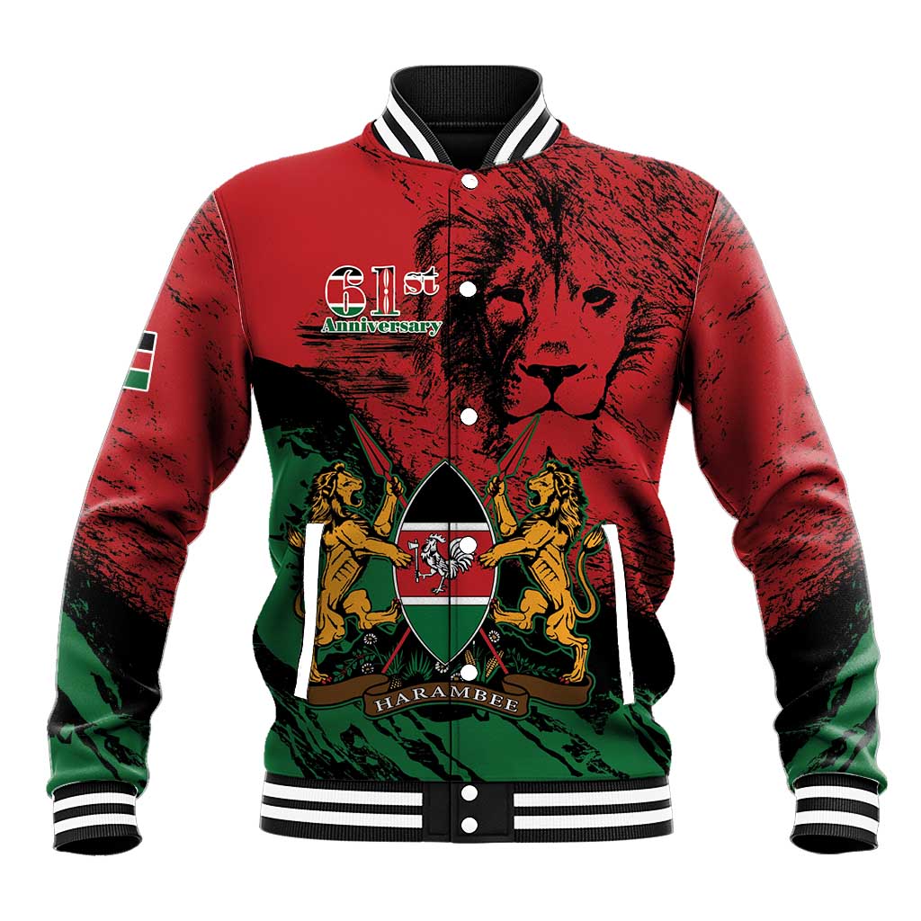 Kenya Independence Day Baseball Jacket 61st Anniversary - Coat Of Arms - Wonder Print Shop