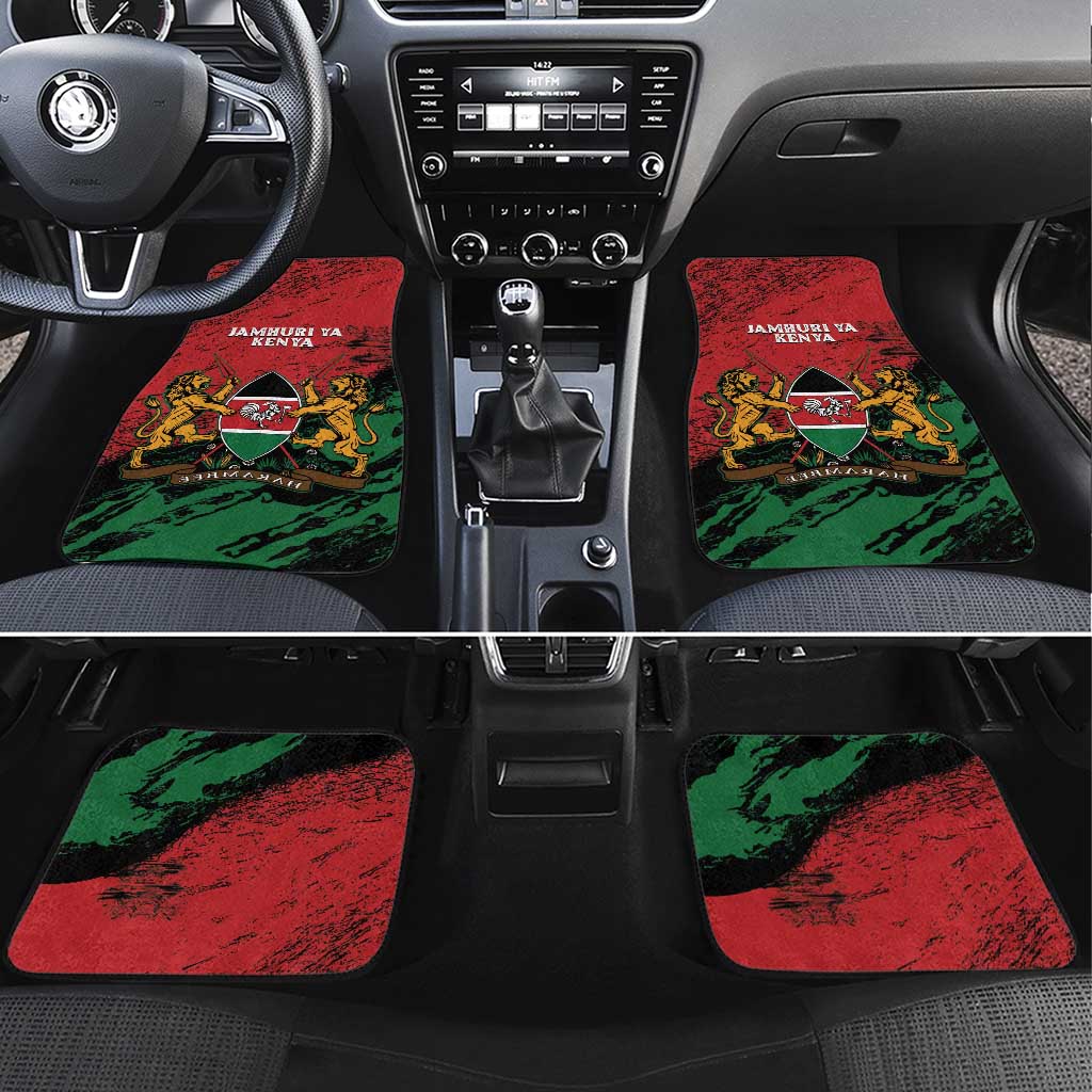 Kenya Independence Day Car Mats 61st Anniversary - Coat Of Arms - Wonder Print Shop