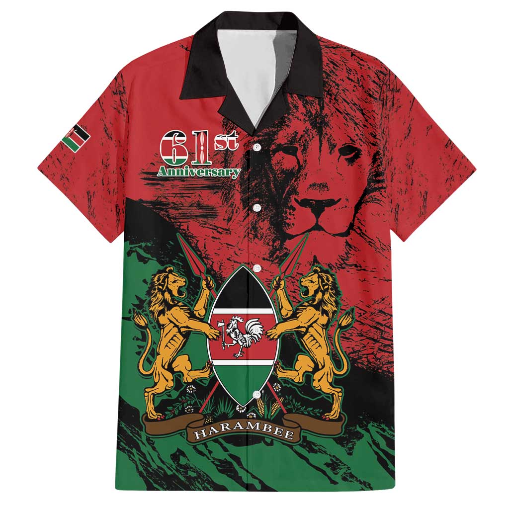 Kenya Independence Day Hawaiian Shirt 61st Anniversary - Coat Of Arms - Wonder Print Shop