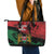 Kenya Independence Day Leather Tote Bag 61st Anniversary - Coat Of Arms - Wonder Print Shop