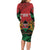 Kenya Independence Day Long Sleeve Bodycon Dress 61st Anniversary - Coat Of Arms - Wonder Print Shop