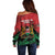 Kenya Independence Day Off Shoulder Sweater 61st Anniversary - Coat Of Arms - Wonder Print Shop