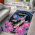 Personalised Kenya Lilac Breasted Roller Area Rug Mix Maasai Shield With Orchid Flower - Wonder Print Shop