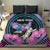 Personalised Kenya Lilac Breasted Roller Bedding Set Mix Maasai Shield With Orchid Flower - Wonder Print Shop