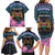 Personalised Kenya Lilac Breasted Roller Family Matching Long Sleeve Bodycon Dress and Hawaiian Shirt Mix Maasai Shield With Orchid Flower - Wonder Print Shop