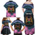 Personalised Kenya Lilac Breasted Roller Family Matching Off Shoulder Maxi Dress and Hawaiian Shirt Mix Maasai Shield With Orchid Flower - Wonder Print Shop