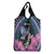 Personalised Kenya Lilac Breasted Roller Grocery Bag Mix Maasai Shield With Orchid Flower