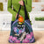 Personalised Kenya Lilac Breasted Roller Grocery Bag Mix Maasai Shield With Orchid Flower