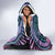 Personalised Kenya Lilac Breasted Roller Hooded Blanket Mix Maasai Shield With Orchid Flower