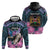 Personalised Kenya Lilac Breasted Roller Hoodie Mix Maasai Shield With Orchid Flower - Wonder Print Shop