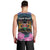 Personalised Kenya Lilac Breasted Roller Men Tank Top Mix Maasai Shield With Orchid Flower - Wonder Print Shop