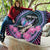 Personalised Kenya Lilac Breasted Roller Quilt Mix Maasai Shield With Orchid Flower - Wonder Print Shop