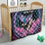 Personalised Kenya Lilac Breasted Roller Quilt Mix Maasai Shield With Orchid Flower - Wonder Print Shop